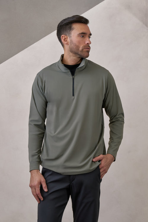sudadera zipup verde para hombre