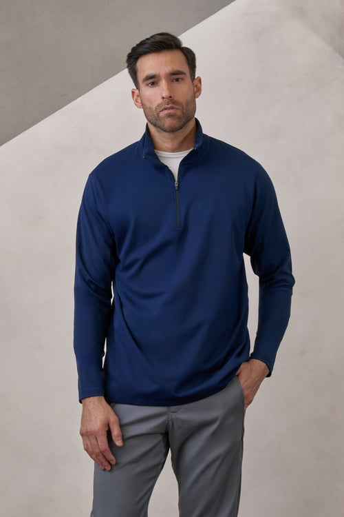 sudadera zipup azul para hombre