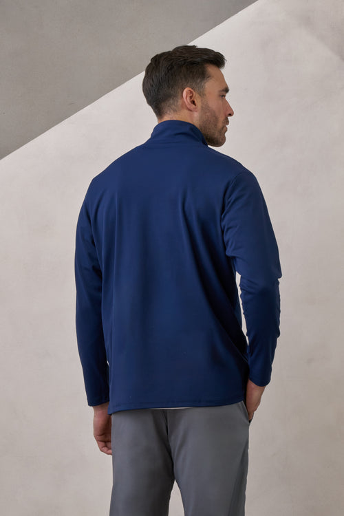 sudadera zipup azul deportiva para hombre