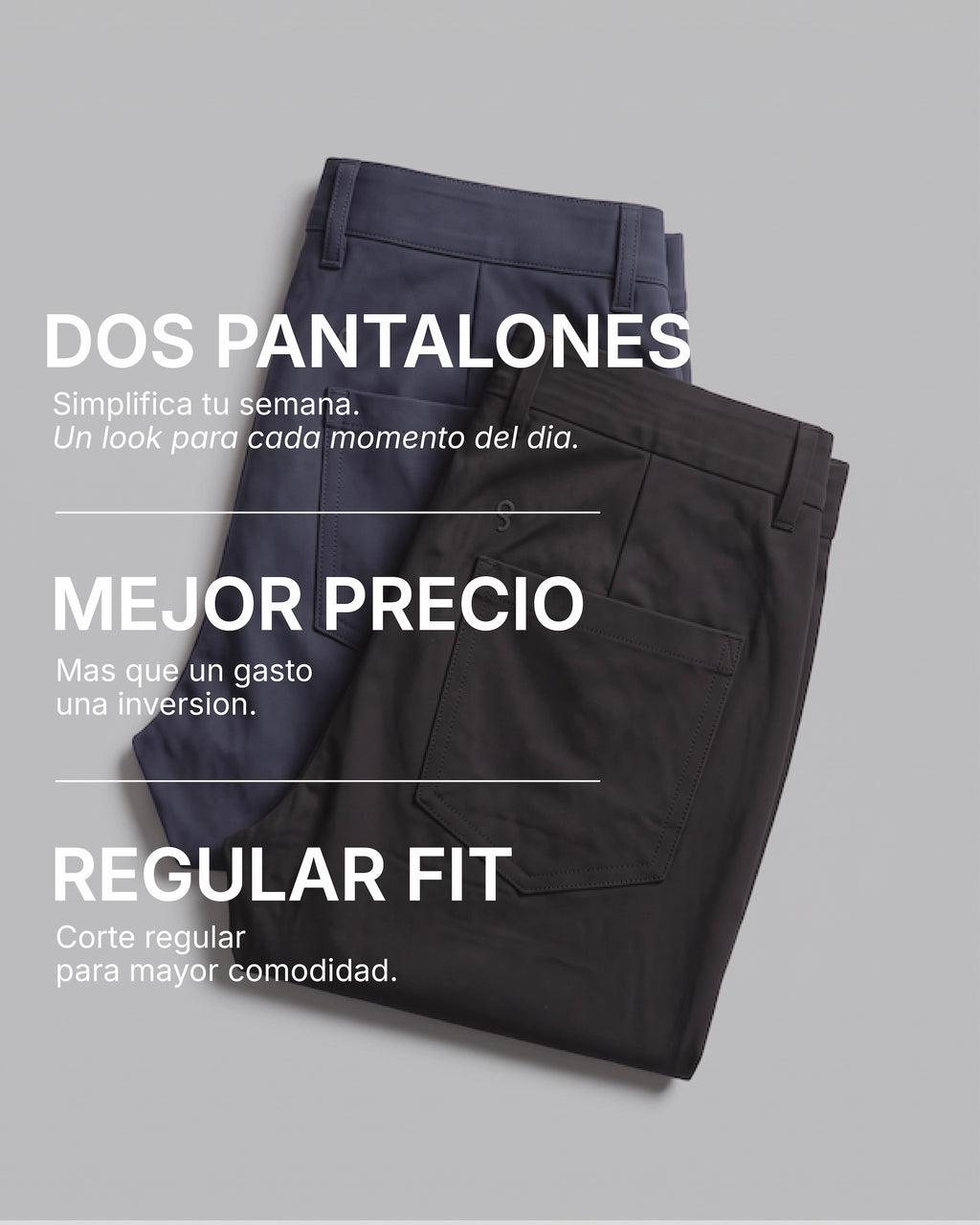 All-Day Pants 2-Pack *Negro + Azul Navy
