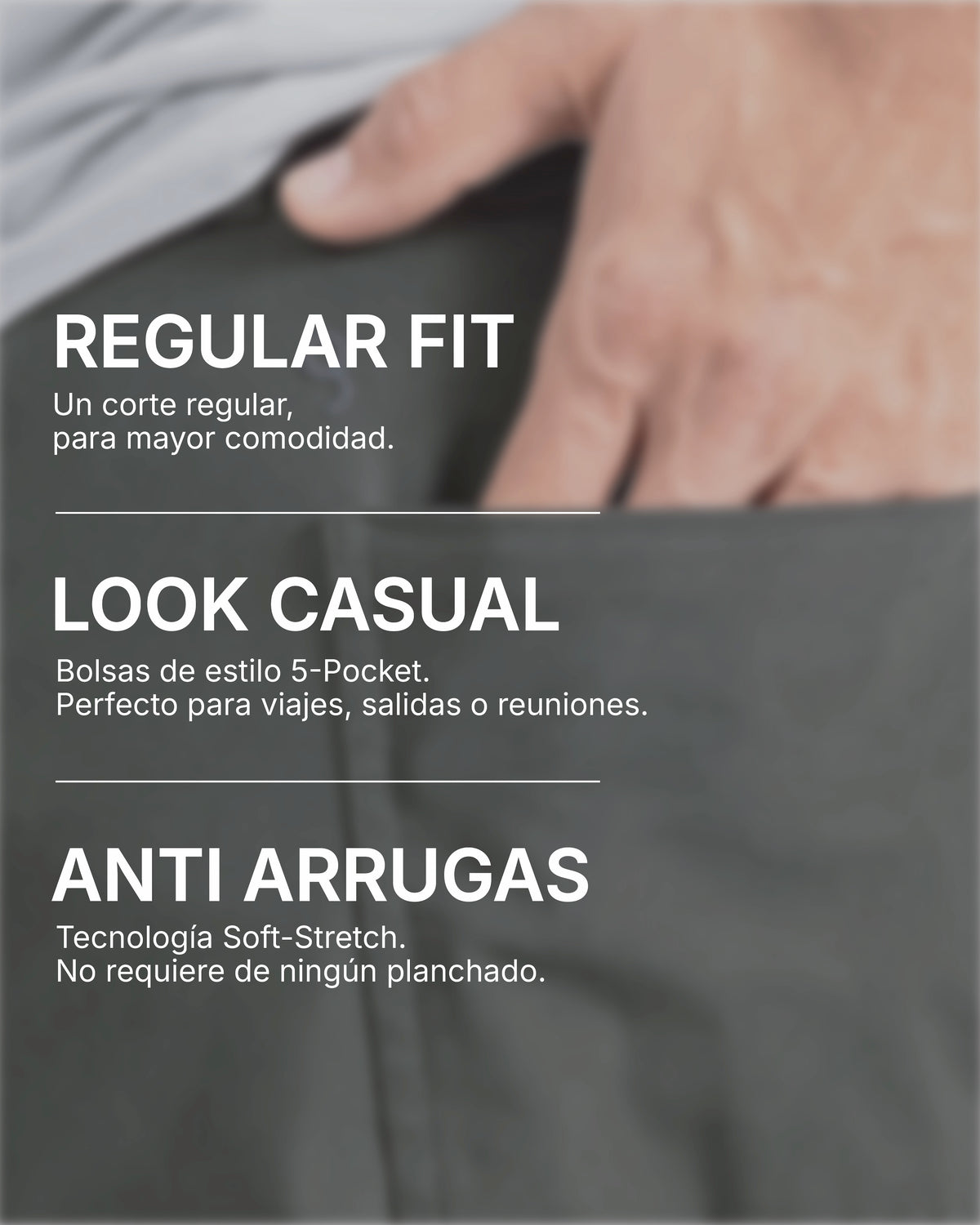 All-Day Pants Verde Olivo para hombre, specs