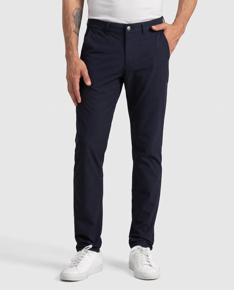 Work-Day Pants Azul Navy para hombre, vista frontal