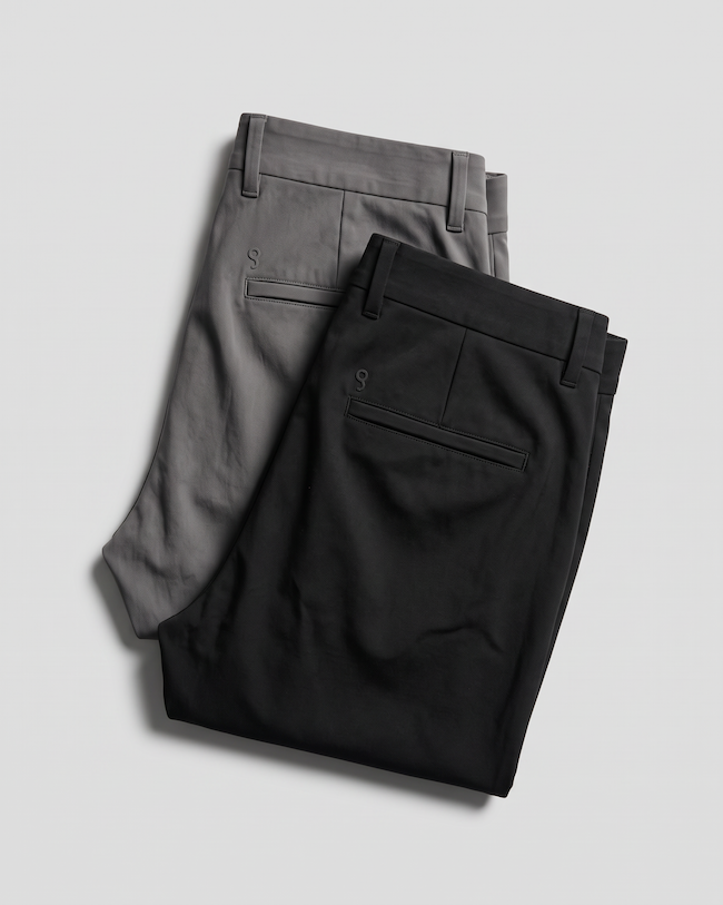 Work-Day Pants 2-Pack *Negro + Gris Oscuro