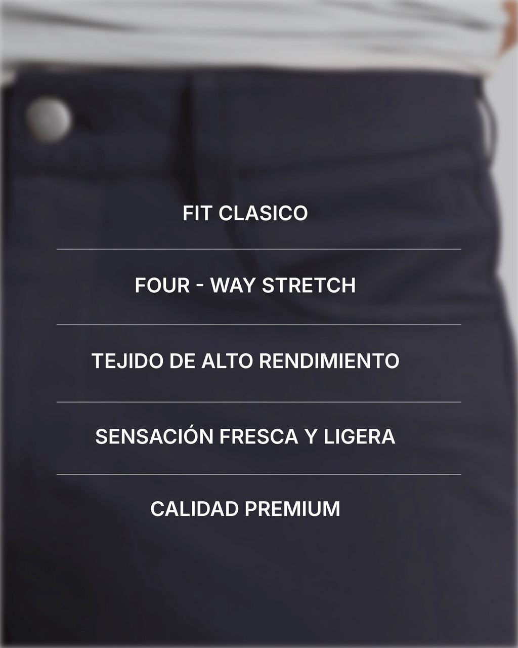 All-Day Pants Azul Navy 5-pocket - detalle frontal