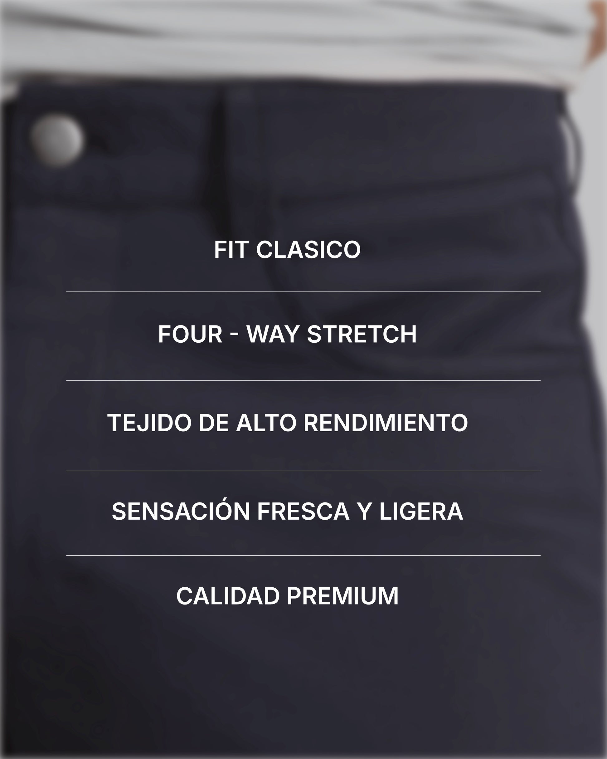 All-Day Pants Azul Navy 5-pocket - detalle frontal