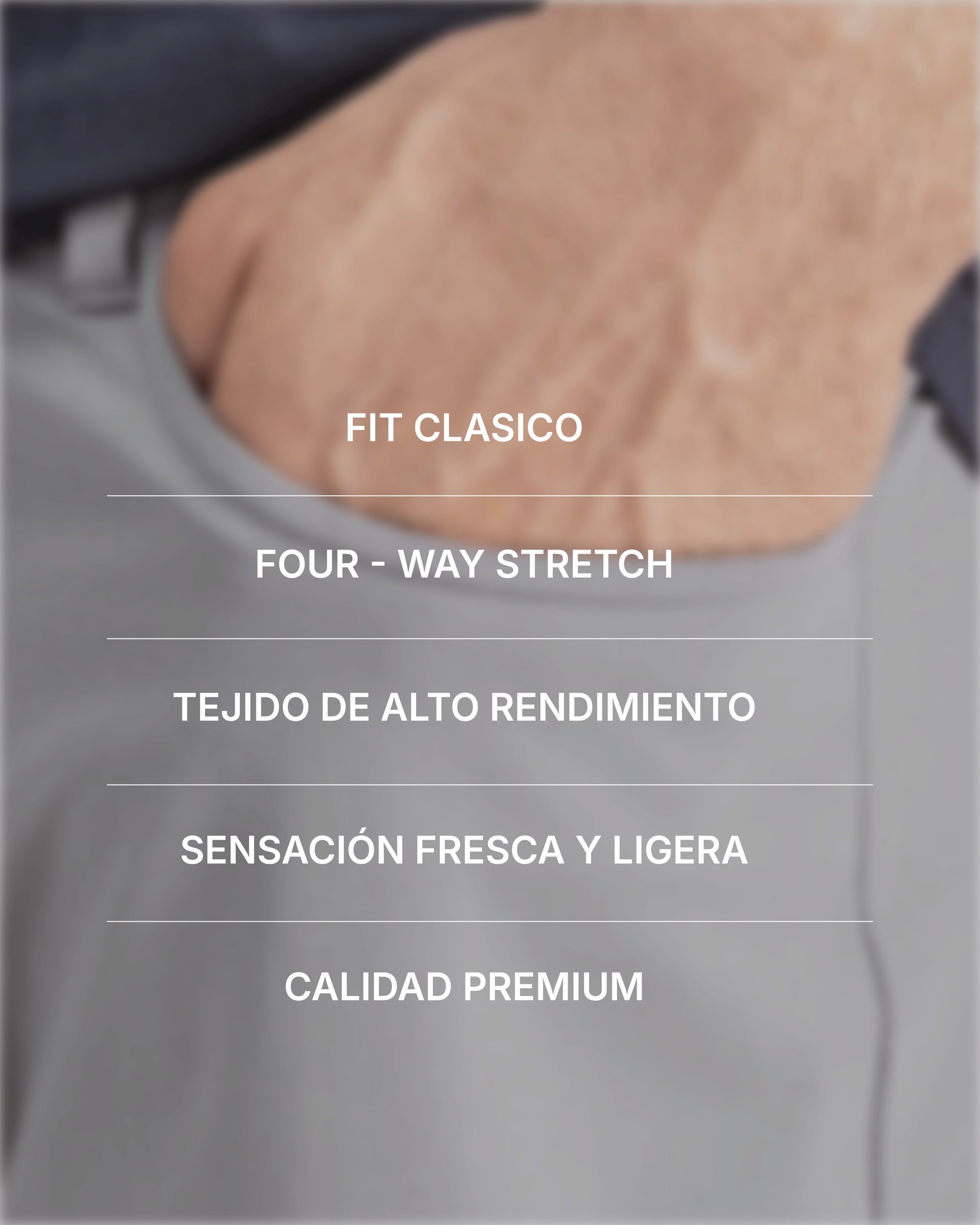 All-Day Pants Gris Vapor 5-pocket - detalle frontal